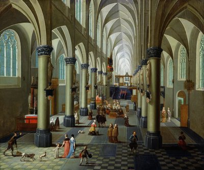Interno di una chiesa da Pieter the Elder Neeffs
